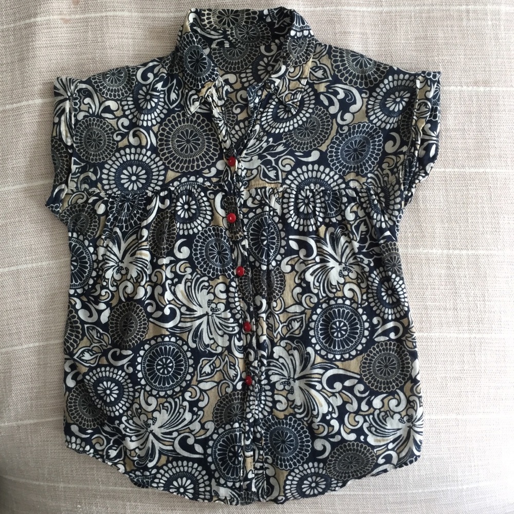 Vintage, Handmade Button-down Top